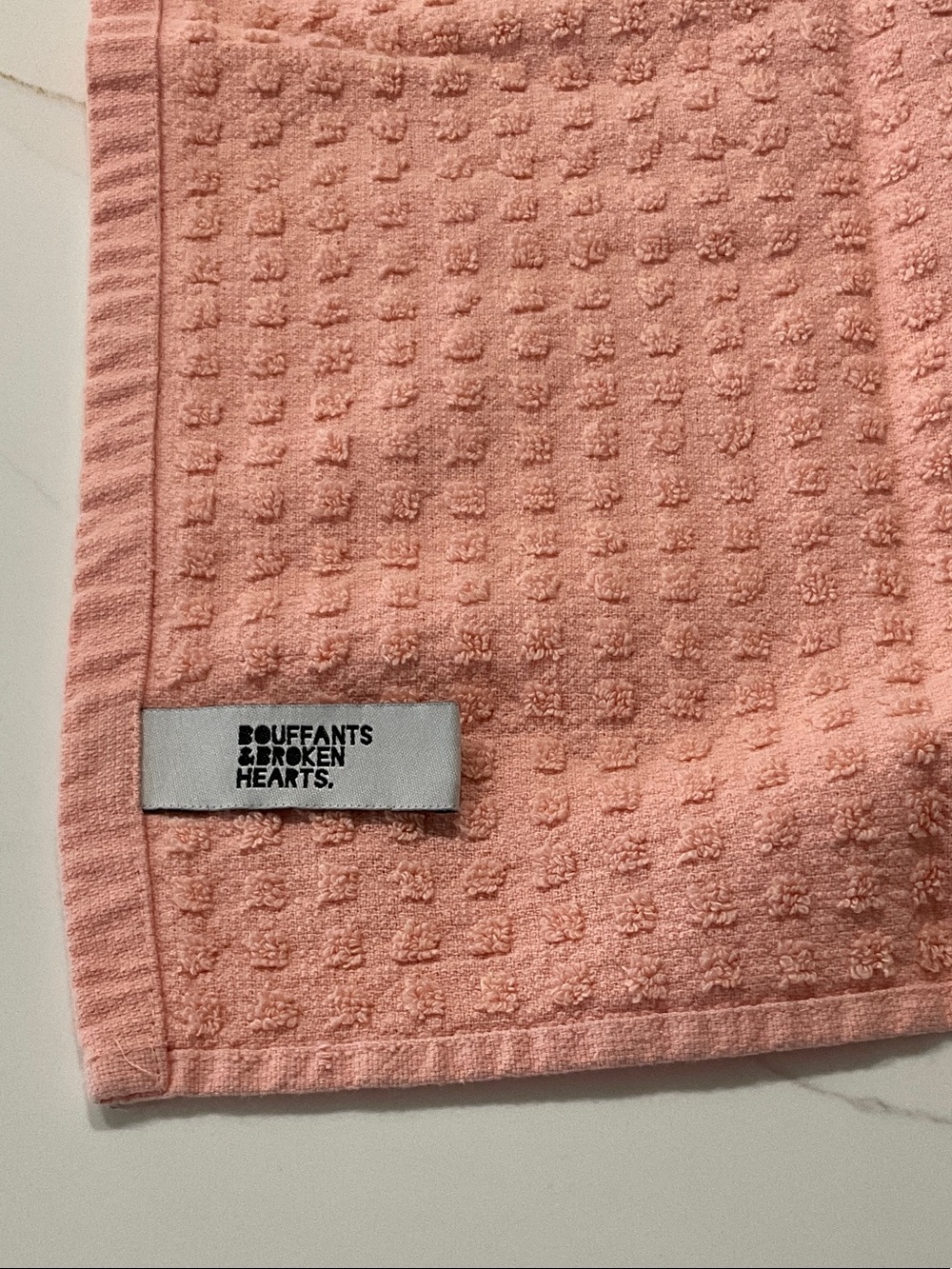 Peach tee towel